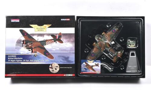 BRISTOL: A CORGI LIMITED EDITION 1:72 scale Bristol Blenheim, 1F Night Fighter, 29 Sqn, RAF Digby, June 1940 (AA38402) aircraft model. Numbered '1394' of 1800