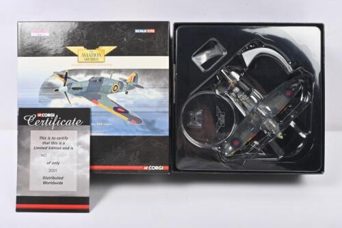 HAWKER: A Limited Edition CORGI 1:72 scale Hawker Sea Hurricane 1b, Z7015 (G-BKTH) - 'No.880 Sqdn. Fleet Air Arm, HMS Indomitable, May 1942' - aircraft model (AA32016). Numbered '0669' of 2001 worldwide