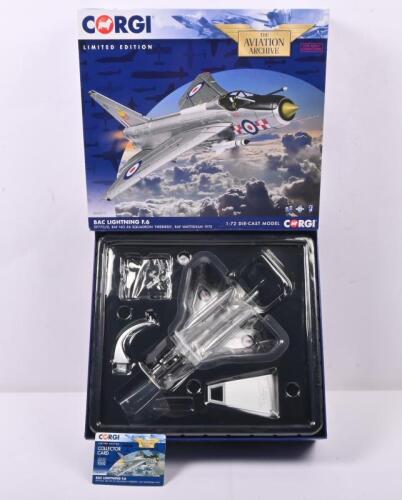 BAC: A CORGI LIMITED EDITION 1:72 scale BAC LIGHTNING F.6, XP770/D, RAF NO.56 SQUADRON 'FIREBIRDS', RAF WATTISHAM 1975 (AA32315) aircraft model. Numbered '0816' of 1000