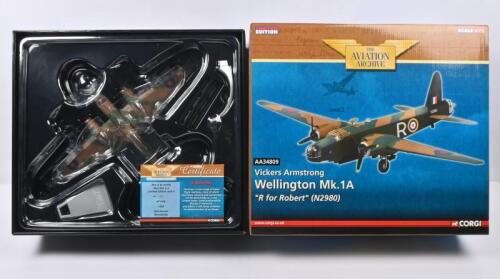 VICKERS: A 1:72 scale LIMITED EDITION CORGI Vickers Armstrong Wellington Mk. 1A "R for Robert" (N2980). Numbered '1328' of 1350 Distributed Worldwide