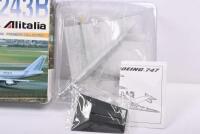 DRAGON WINGS: Two 1:400 scale Dragon Wings Aircraft Premiere Collection diecast models. Boeing B747-212B&nbsp;"Aerolineas Agentinas" & Boeing B747-243B&nbsp;"Alitalia" with BULGARI ALUMINIUM livery - 2