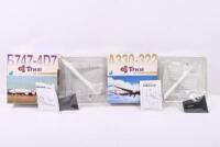 DRAGON WINGS: Two 1:400 scale Dragon Wings Aircraft Premiere Collection diecast models&nbsp;with 'Thai' livery. Airbus & Boeing models