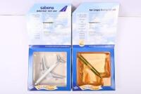 BOEING: Two 1:400 scale Gemini Jets diecast models. Limited Edition Boeing 747 in 'Aer Lingus' livery & Boeing 747-100 in 'sabena' livery