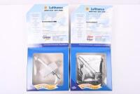 LUFTHANSA: Two Limited Edition 1:400 scale Gemini Jets diecast models in&nbsp;'Lufthansa' liveries. BOEING 707-300 & Boeing 727-200