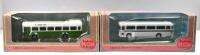 ENGLISH BUSES: Two Exclusive First Editions 1:76 scale bus models. Leyland National MKI Long&nbsp;bus in 'GREEN LINE N B C' livery (17304) & Bristol RELH Coach&nbsp;bus in ROYAL BLUE&nbsp;livery (32305)
