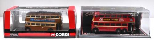 TROLLEYBUS: Two Limited Edition 1:76 scale CORGI 'THE ORIGINAL OMNIBUS' Trolleybus models. Q1 TROLLEYBUS bus in red 'LONDON TRANSPORT' livery. Numbered '5530' of 9700