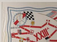 MILLE MIGLIA: A rare 28 - 29 Aprile 1956 CLUB 1000 MIGLIA FRANCO MARZOTTI&nbsp;mounted silk scarf for the 23rd 1000 Miglia [Location: Melbourne] - 2