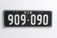 Six-Digit Victorian Custom Numeric plates '909-090', sold with rights to display [Location: Melbourne]