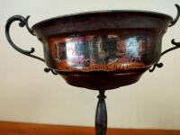 MOTORCYCLES: A large silver plate twin handled presentation trophy for the Australian T.T. Races 1937 - 2