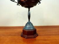 MOTORCYCLES: A large silver plate twin handled presentation trophy for the Australian T.T. Races 1937 - 4