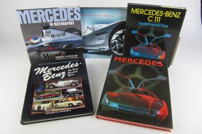 MERCEDES-BENZ: Five hardcover books detailing Mercedes-Benz history.
