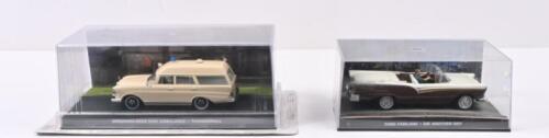 JAMES BOND: Two James Bond 1:43 scale magazine models inclduing Ford Fairlane 'Die Another Day' & Mercedes Benz Ambulance 'Thunderball'&nbsp;