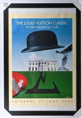 LOUIS VUITTON: A 'Louis Vuitton Classic - At The Hurlingham Club' June 7th 1997' framed poster. 67cm wide, 97cm high.&nbsp;&nbsp;