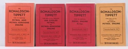 RONALDSON TIPPETT: A selection of four Ronaldson Tippett instruction booklets including No.75-K, No.156E-1, No.182 &&nbsp;No.191.&nbsp;