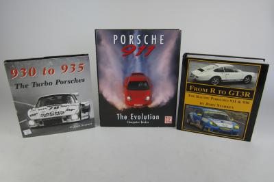 PORSCHE: Three books covering Porsche road and race car history.