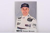 BROCK: A colour Mobil HOLDEN RACING TEAM photograph of Peter Brock. Peter Brock signature
