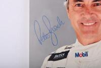 BROCK: A colour Mobil HOLDEN RACING TEAM photograph of Peter Brock. Peter Brock signature - 2