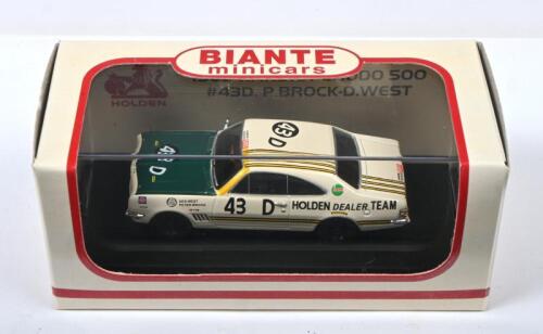HT MONARO: A BIANTE minicars 1:64 scale Holden HT Monaro GTS 350 as raced by Peter Brock and Des West to 3rd at 1969 Bathurst 1000