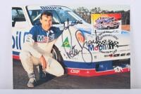 BROCK: A First Day of Issue postcard featuring Peter Brock and a Holden Commodore VL, 1987. Front of postcard signed by Peter Brock