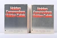 CALAIS: A two manual set for the 'Holden Commodore. Holden Calais'. 'Holden Commodore. Holden Calais. - 'V' Series - Parts Catalogue - Text' (M39103C) & 'Holden Commodore. Holden Calais. - 'V' Series - Parts Catalogue - Illustrations' (M39103)