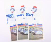 HDT: Six scarce unused Mobil HOLDEN DEALER TEAM litter bags, bags were made to able to be hung on glove box front lid of Commodore V-Series cars