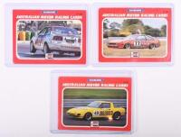 GROUP A: Three SCANLENS AUSTRALIAN MOTOR RACING CARDS. Card Numbers 1, 3 and 27 of 66. Mazda RX-7, Toyota Sprinter & Toyota Supra Group A cards