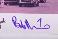 SURFERS PARADISE: A circa 1970s black and white image of a race start at Surfers Paradise Raceway. Picture signed by Peter Brock, Murray Carter & Bob Morris - 3