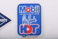 HDT: Three items related to Holden Dealer Team. Cloth 'Mobil HOLDEN DEALER TEAM - Peter Brock HDT' badge & stickers - 4