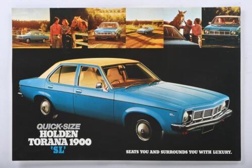 TORANA: A May 1975 'QUICK-SIZE HOLDEN TORANA 1900 'SL' sales brochure