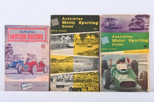 AUSTRALIAN MOTOR RACING: Three Australian motor racing publications. 'Australian MOTOR RACING' & 'Australian Motor Sporting Guide' Year Books