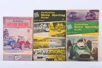 AUSTRALIAN MOTOR RACING: Three Australian motor racing publications. 'Australian MOTOR RACING' & 'Australian Motor Sporting Guide' Year Books