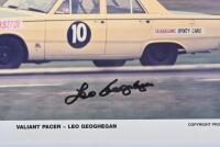GEOGHEGAN: A Special Edition PHASE THREE POSTERS colour picture of a Valiant Pacer as driven by Leo Geoghegan. Leo Geoghegan signature - 2