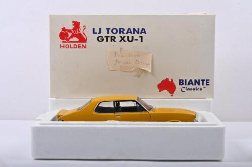 LJ GTR XU-1: A Limited Edition BIANTE Classics HOLDEN TORANA LJ GTR XU-1 in"Mustard" yellow. Numbered '5323' of 5880