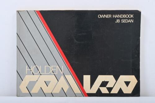 HOLDEN: A July 1982 Holden Camira Owner Handbook JB Sedan (Part No.92019385)