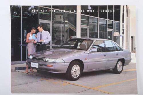 LEXCEN: A Toyota Lexcen sales brochure - 'GET THE FEELING IN A BIG WAY - LEXCEN'
