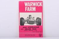WARWICK FARM: An original Sunday, February 19, 1967 'WARWICK FARM - 32nd AUSTRALIAN GRAND PRIX' OFFICIAL PROGRAMME