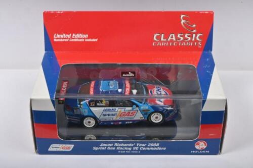 RICHARDS: A Limited Edition CLASSIC CARLECTABLES 1:43 scale Jason Richards' Year 2008 Sprint Gas Racing VE Commodore. Numbered '1306' of 1500