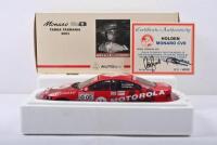 MONARO CV8: A AUTOart 1:18 scale Monaro CV8 from Targa Tasmania 2003. As driven by Peter Brock and navigated by Anne Gigney. Model numbered '1828' of 4000. COA signed by Peter Brock & Anne Gigney
