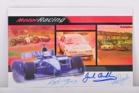 MOTOR RACING: A 2002 'Motor Racing' stamp set. Sir Jack Brabham, Bob Jane & Peter Brock signatures