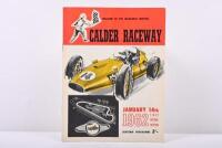 CALDER: An original JANUARY 14th 1962 'CALDER RACEWAY' SOUVENIR PROGRAMME, FIRST OFFICIAL MEETING' programme
