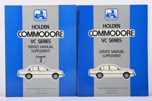 Vc Series: Two 1980 'Holden Commodore Vc Series - Service Manual Supplement' (Number 1 & 2) As Issued By General Motors-Holden'S Sales Pty. Limited Service Department