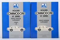 VC SERIES: Two 1980 'HOLDEN COMMODORE VC SERIES - SERVICE MANUAL SUPPLEMENT' (Number 1 & 2) as issued by GENERAL MOTORS-HOLDEN'S SALES PTY. LIMITED SERVICE DEPARTMENT