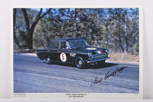 GEOGHEGAN: A Special Edition PHASE THREE POSTERS colour picture of the 'TOTAL TEAM CORTINA GT' as driven by Leo Geoghegan