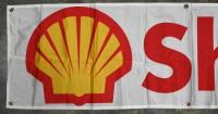 SHELL: A cloth 'Shell' banner. Banner measures 150cm x 43.5cm - 2