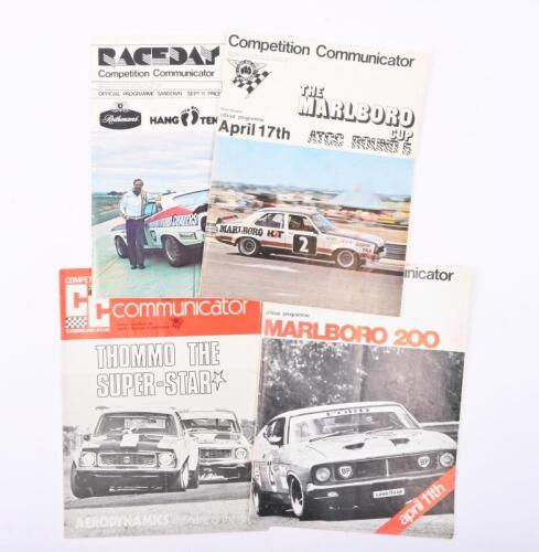 SANDOWN: Four 1970s 'Competition Communicator' Official Programmes for Sandown and magazine issue. April '76 'MARLBORO 200' & April 1977 'THE MARLBORO CUP - ATCC ROUND 5' Official Programmes