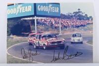LJ TORANA: A colour picture of the Holden Torana LJ GTR- XU-1's of Colin Bond and Peter Brock as they raced at Sandown. Colin Bond & Peter Brock signatures