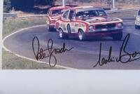 LJ TORANA: A colour picture of the Holden Torana LJ GTR- XU-1's of Colin Bond and Peter Brock as they raced at Sandown. Colin Bond & Peter Brock signatures - 2