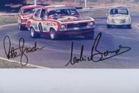 LJ TORANA: A colour picture of the Holden Torana LJ GTR- XU-1's of Colin Bond and Peter Brock as they raced at Sandown. Colin Bond & Peter Brock signatures - 3