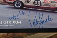 TORANA: A large Phase Three Posters poster - 'Bathurst Toranas GTR XU-1 L34 A9X' - featuring a quartet of Holden Torana's as raced by various A.T.C.C drivers. Colin Bond, Peter Brock, Frank Gardner, Bob Morris, Jim Richards signatures - 2