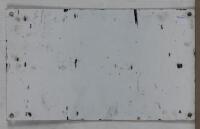 DANGER: A 'DANGER Petrol Stored' white enameled tin sign, (19cm high x 32.5cm wide) - 4